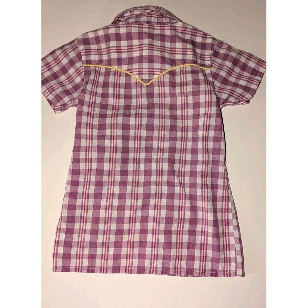 Wrangler Girls 2T Purple Shirt western country cowgirl Jeans outfit pearl snap‎